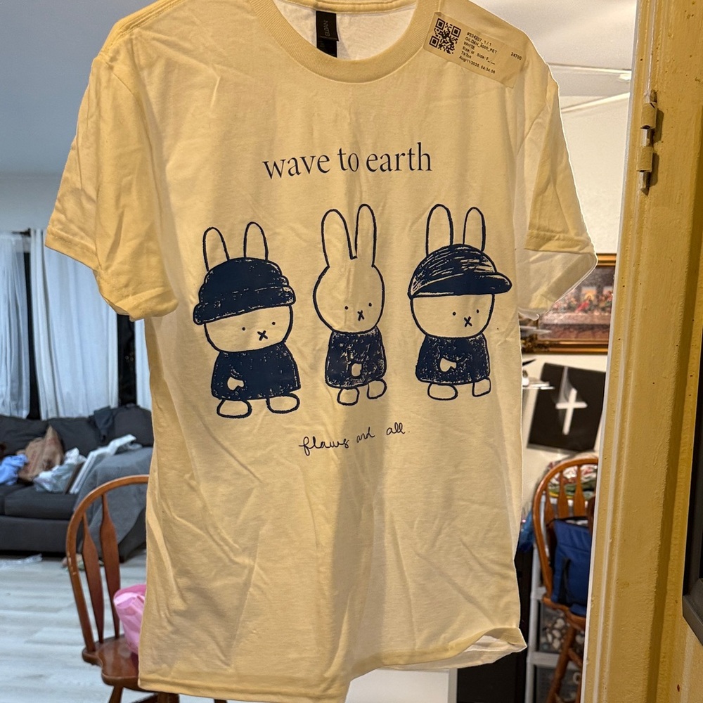 Gildan Kids T-Shirt - Cream and Blue